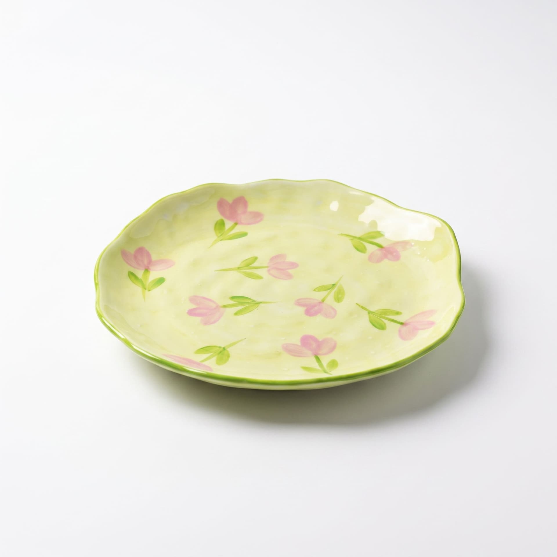Sage Tulip Plate Ceramic