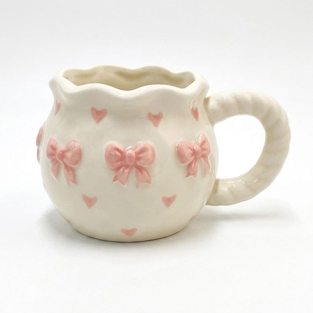 Antoinette Bow Mug 380 ml Porcelain, Ribbon Relief, image 2