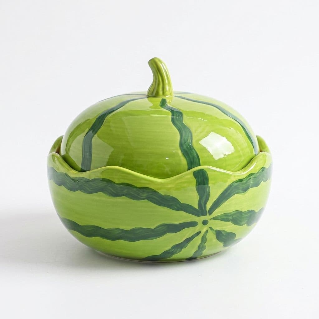 Lidded Watermelon Bowl 600 ml Porcelain