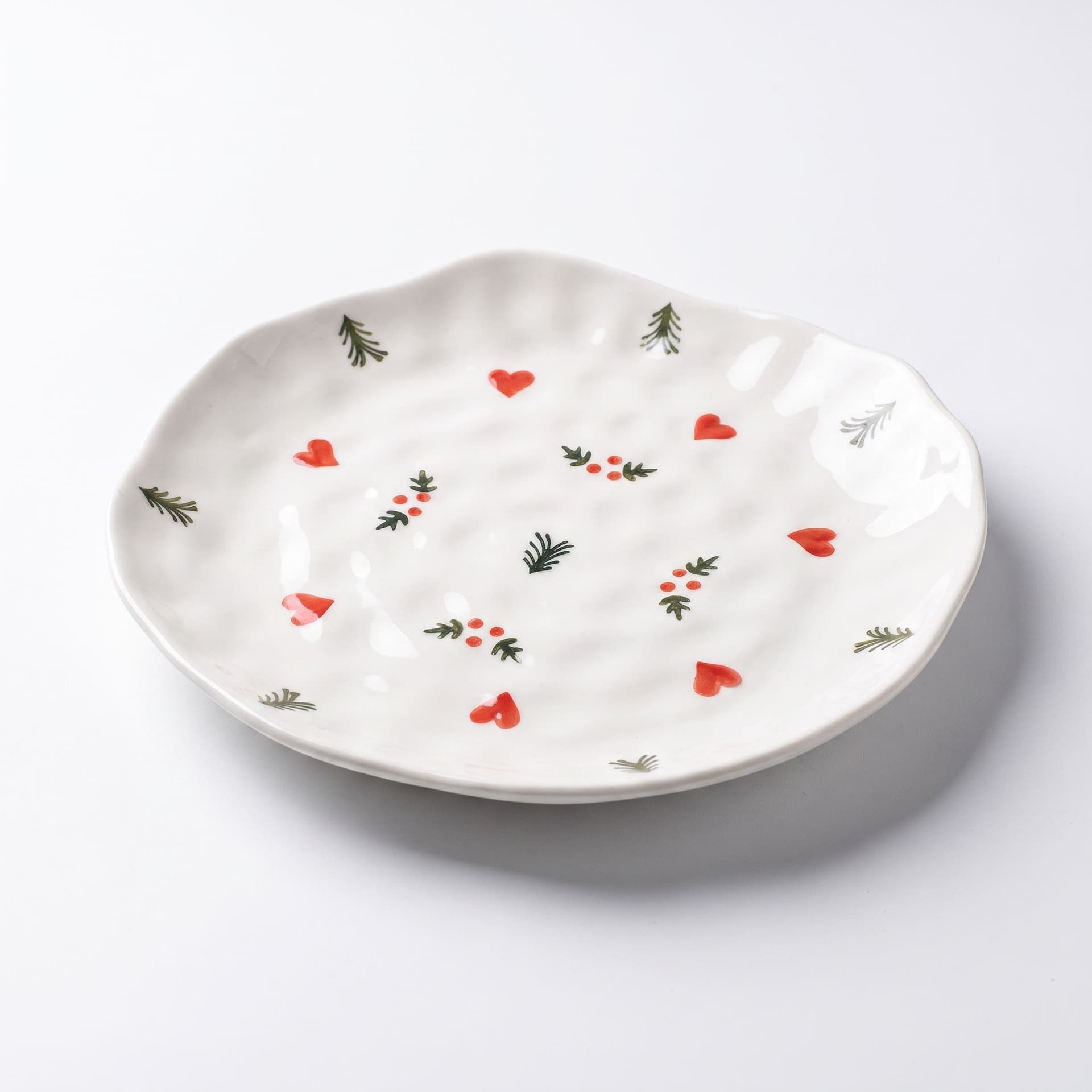 Winter Heart Plate Ceramic