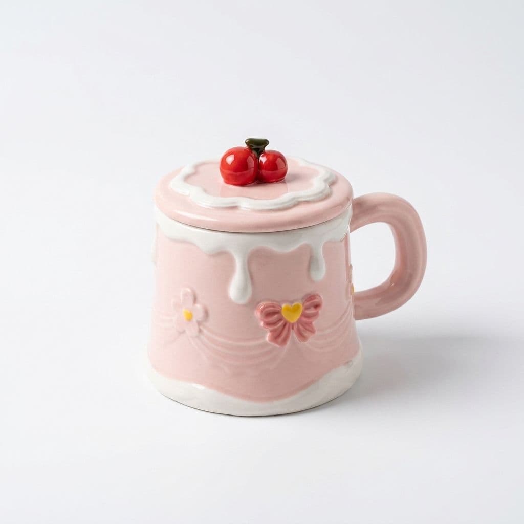 Cherry Cake Mug and Lid 350 ml