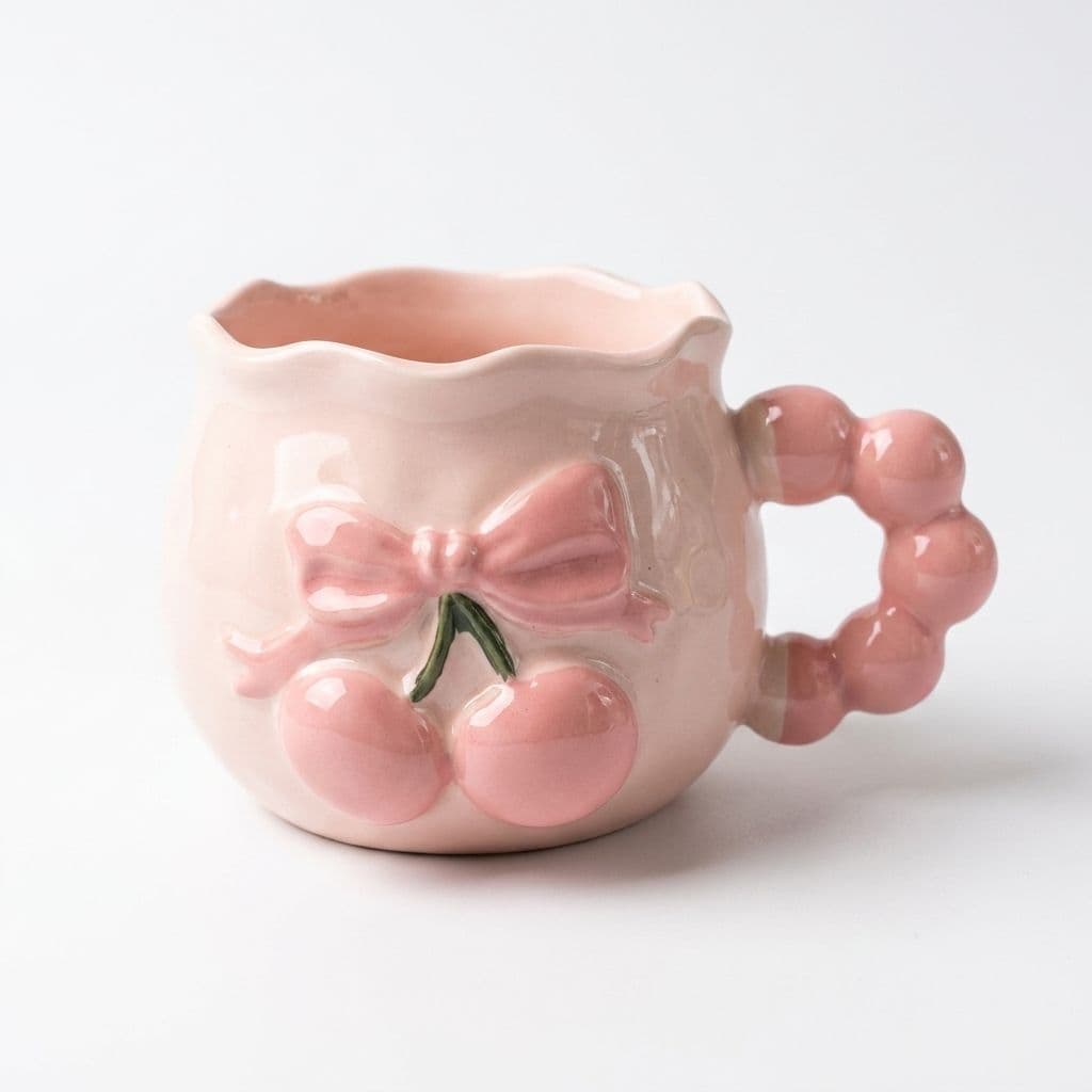 Cherry Bow Mug 280 ml Porcelain