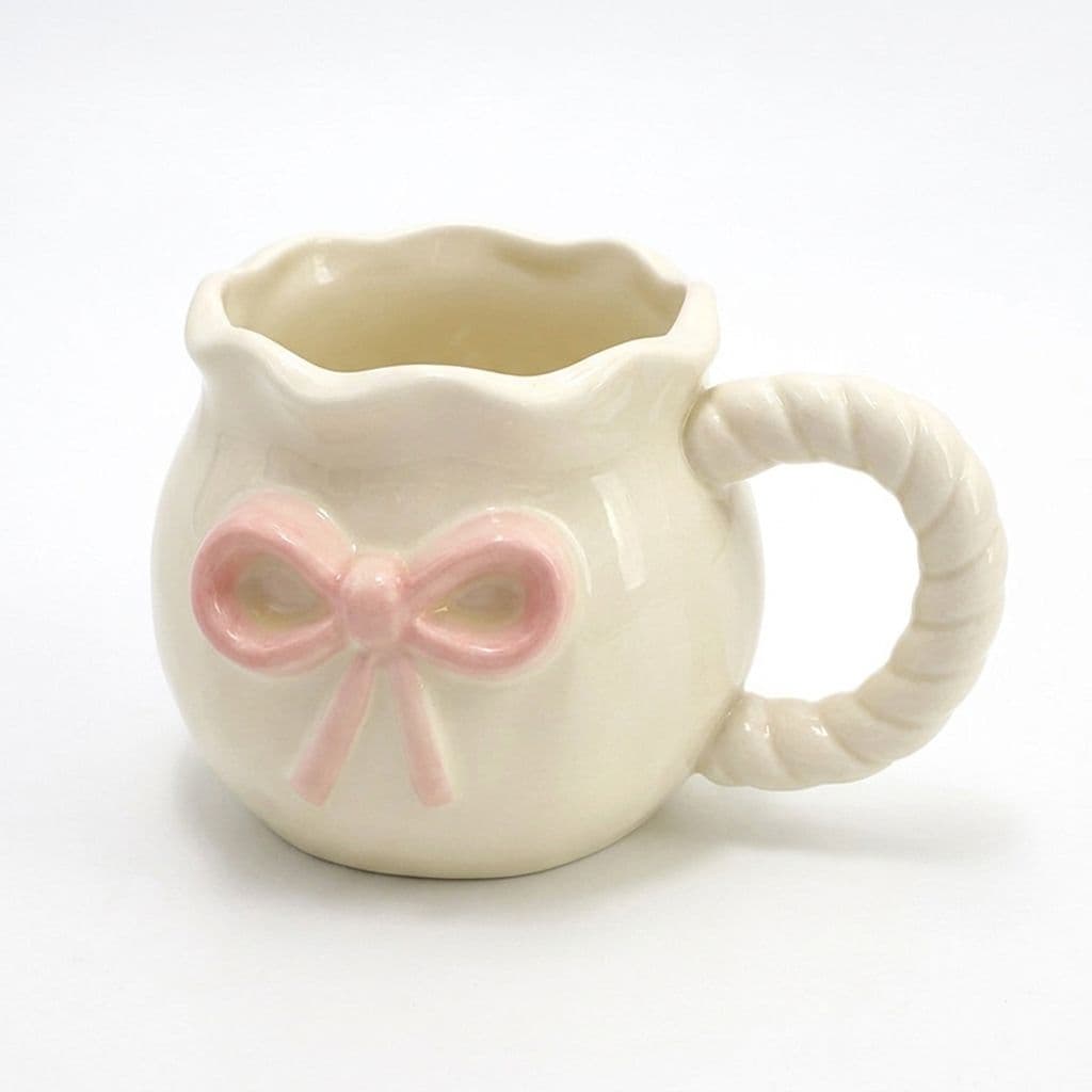 Picnic Bow Mug 380 ml Porcelain, Cherry Sprig, image 1